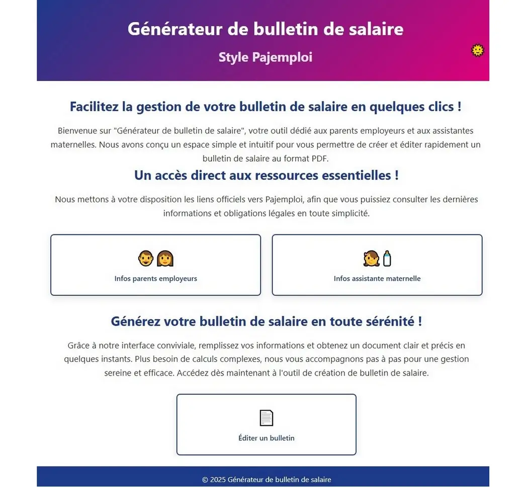 Image du site Bulletin de salaire