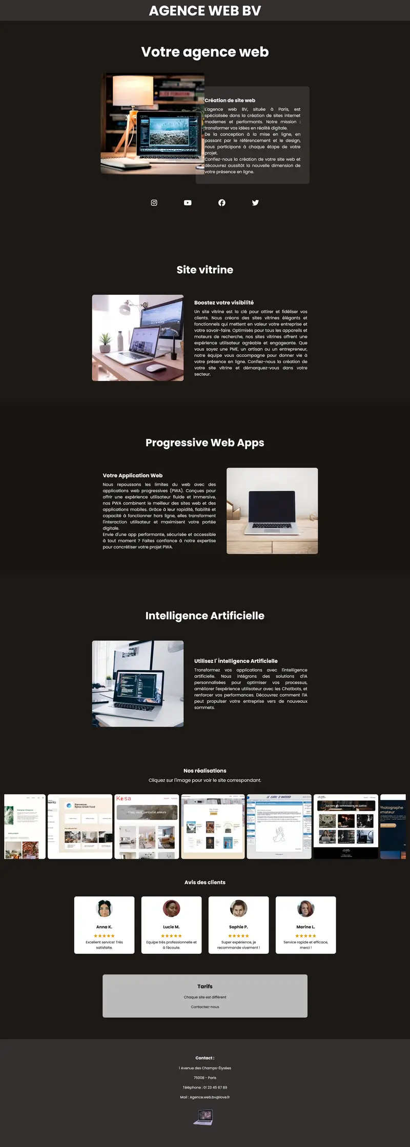 Image du site Agence web