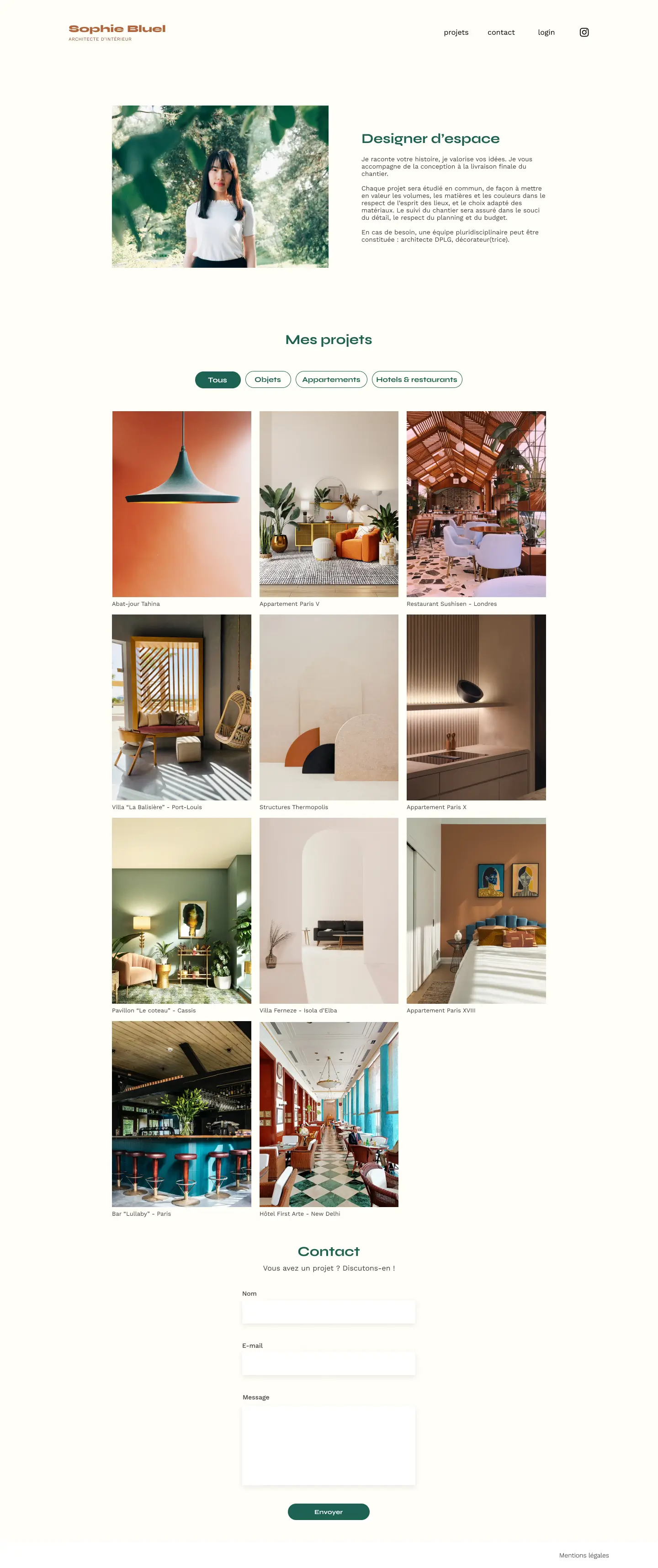 Image du site Sophie Bluel